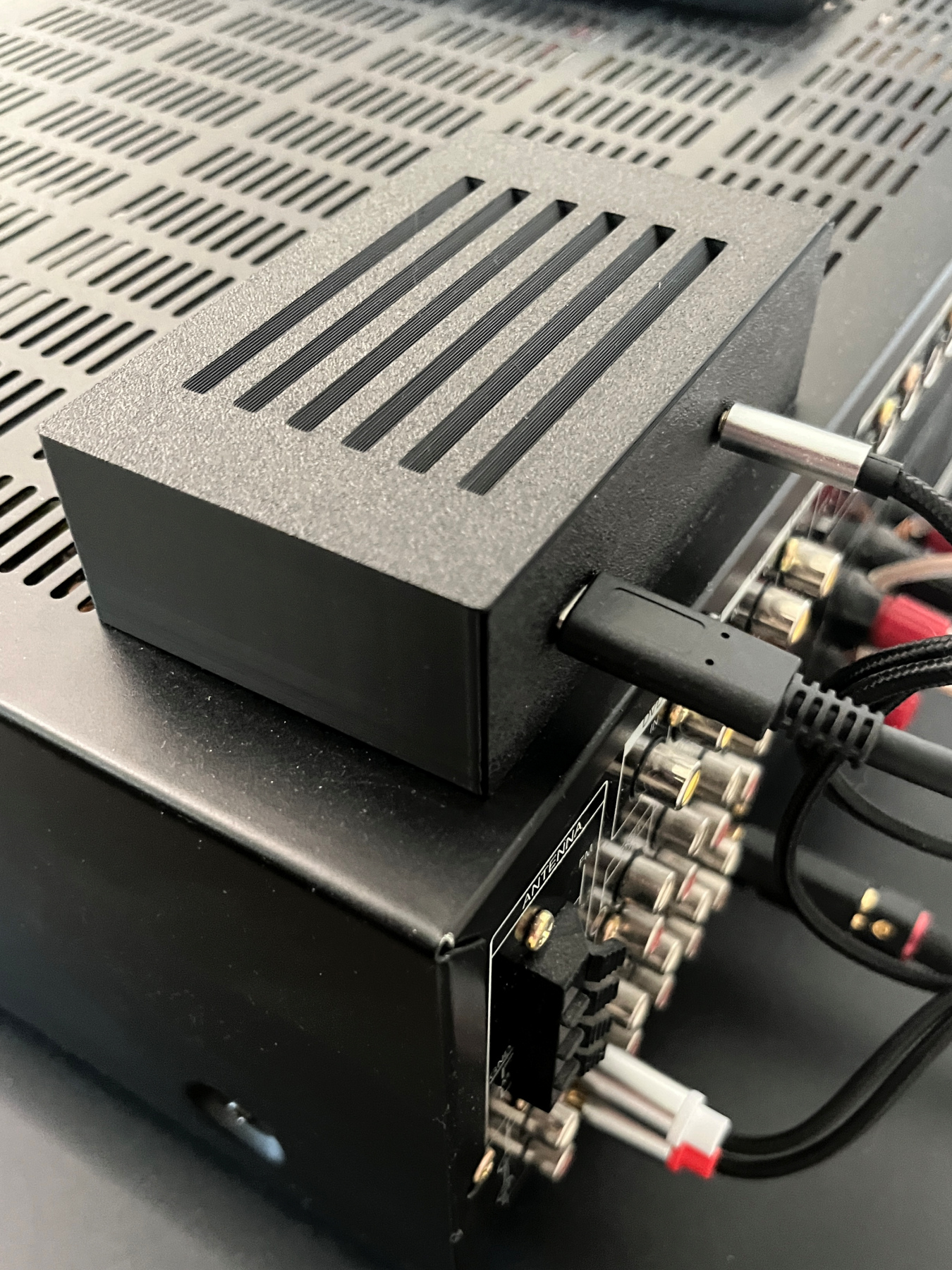 HouseWaves-Stream front angle — Home Assistant line-level audio streamer for any amplifier AUX input