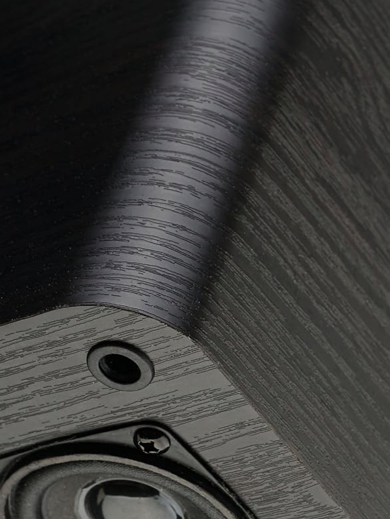 HouseWaves Two detail — warm wood grain finish and rounded cabinet edges